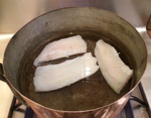 salt cod in water