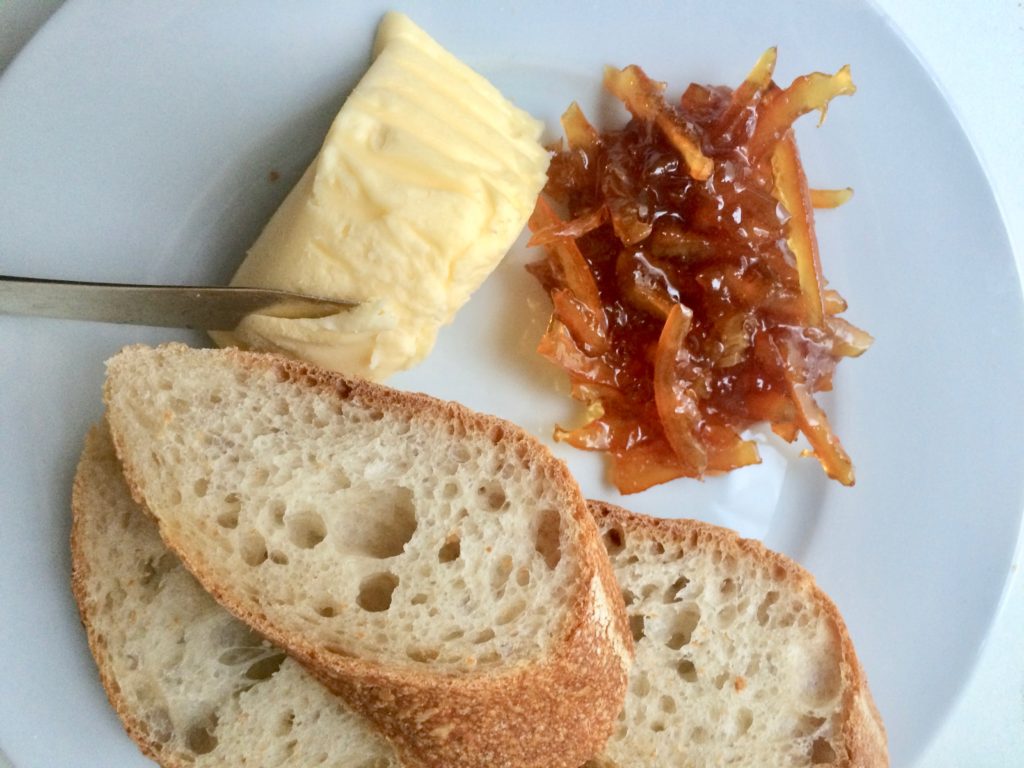 French butter, marmalade, baguette